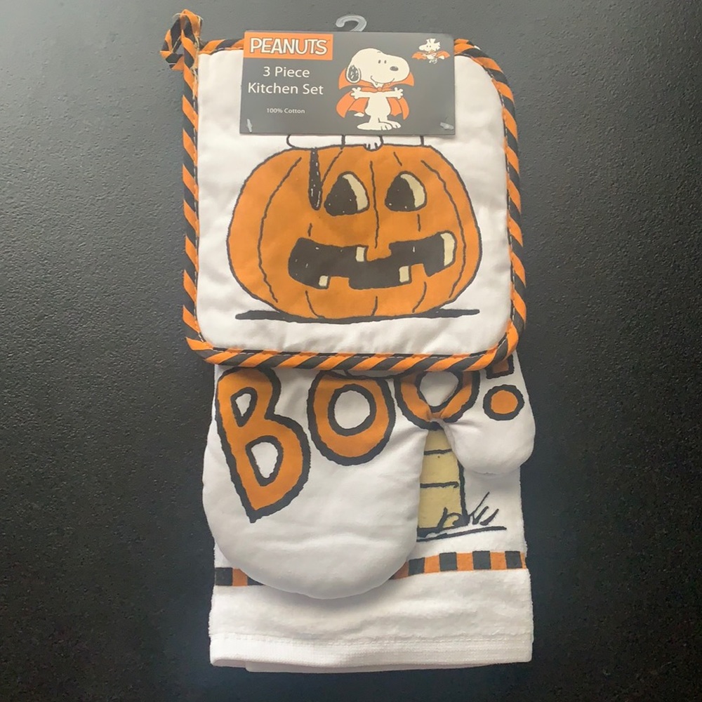 Peanuts Snoopy Halloween 3 Piece Kitchen Set